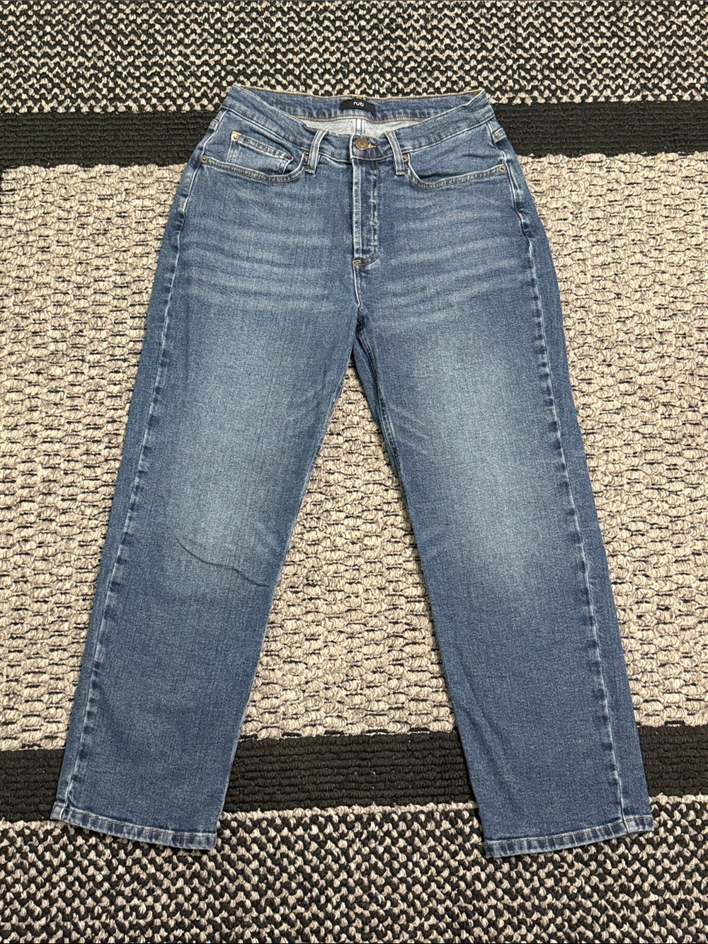 Ruti High Rise Straight Leg Jeans Women's 6 Stretch Luxury Classic Denim